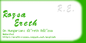 rozsa ereth business card